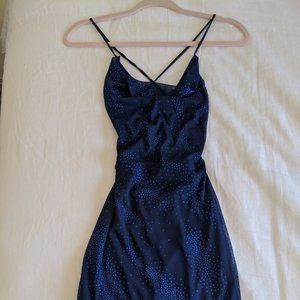 Lucy in the Sky Lace-back Dress in Sapphire